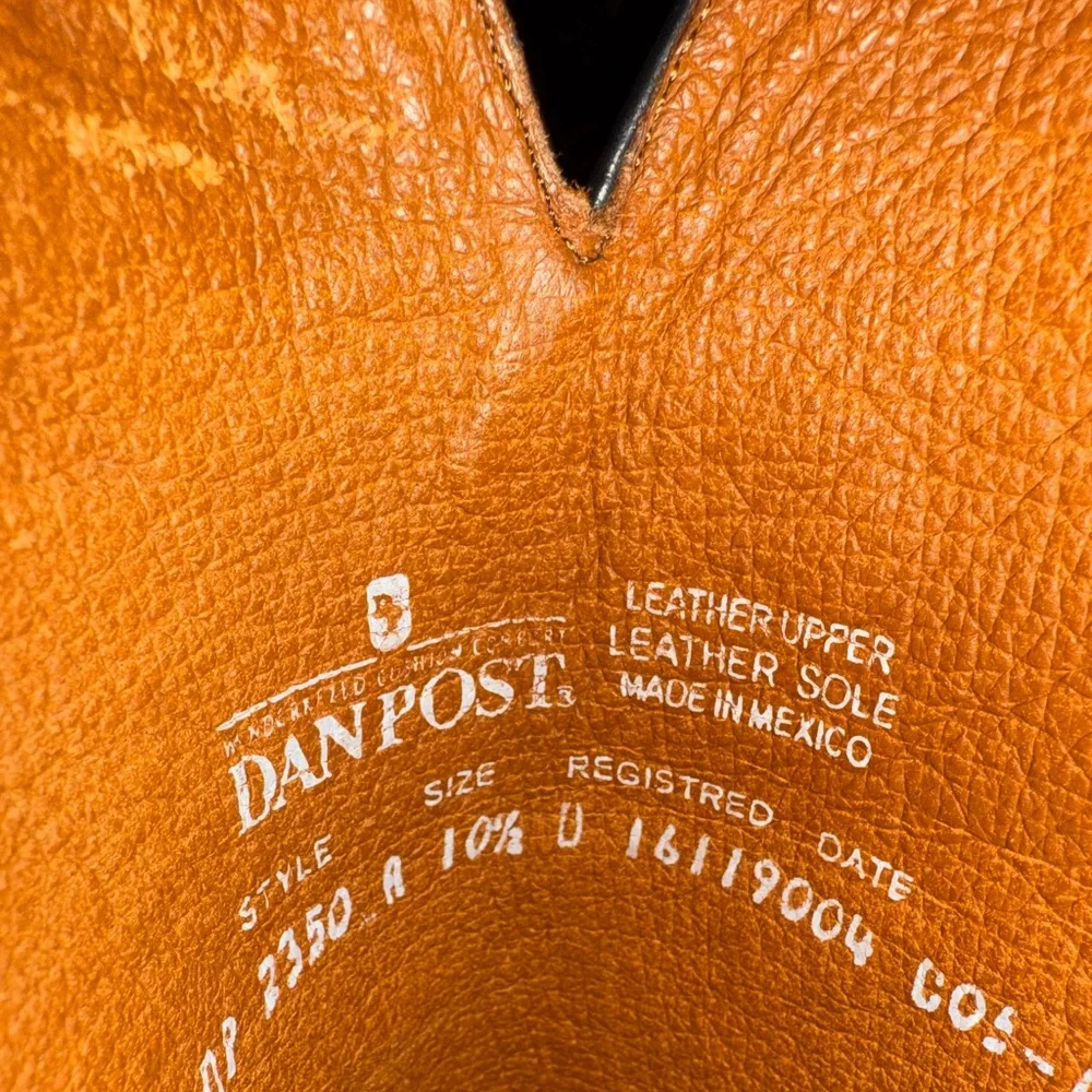 Dan Post 10.5D Black Lizard Cowboy Boots - Picture 9 of 12